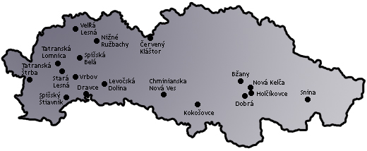 Mapa - Prešovský kraj