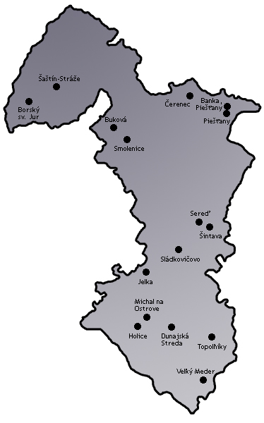 Mapa - Trnavský kraj
